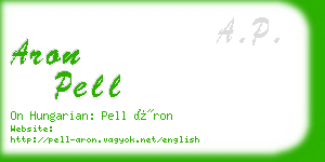 aron pell business card